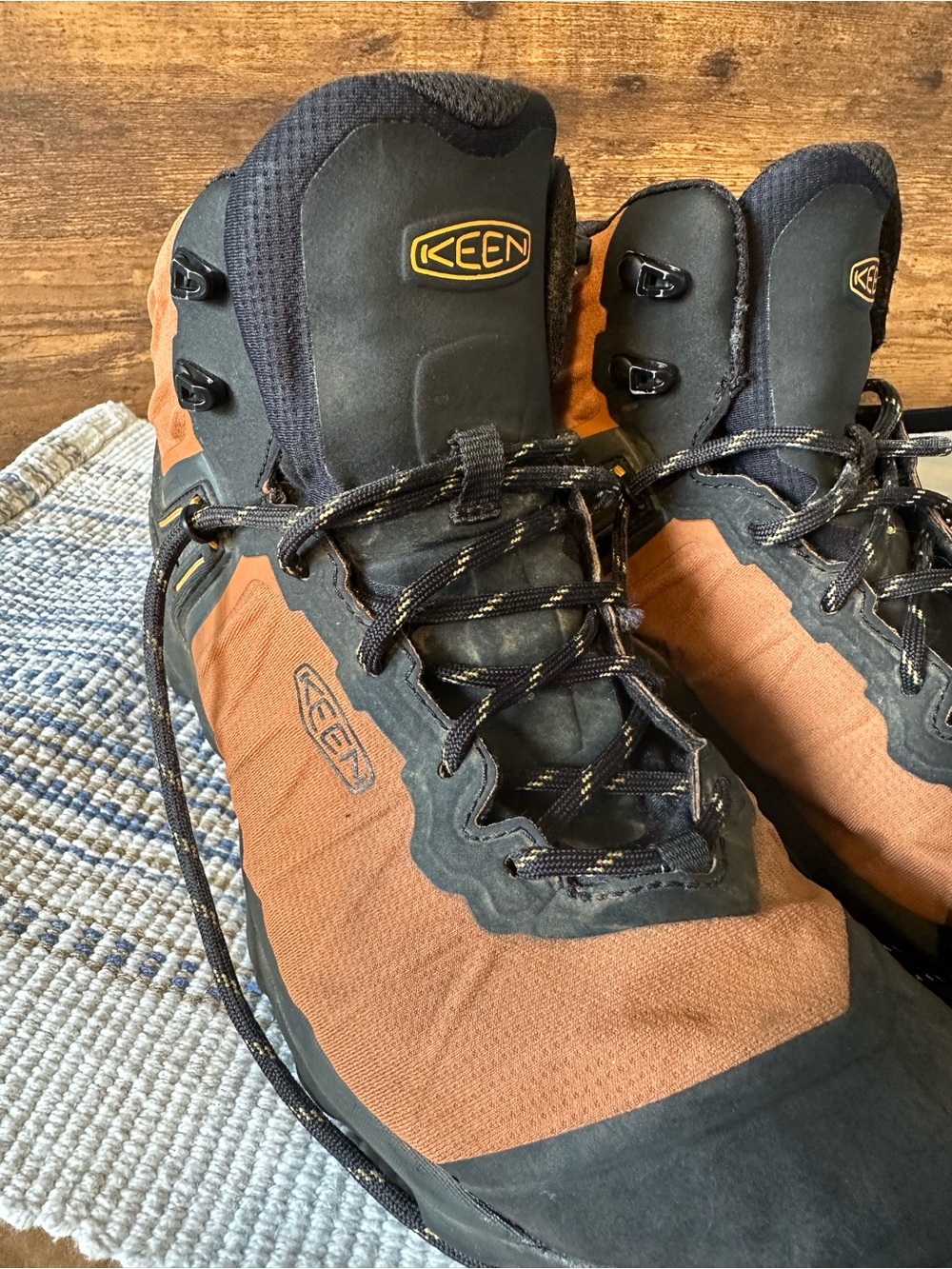 KEEN.DRY Waterproof Lace-Up Hiking Boots Brown/Black Mens 11.5 M 1022277